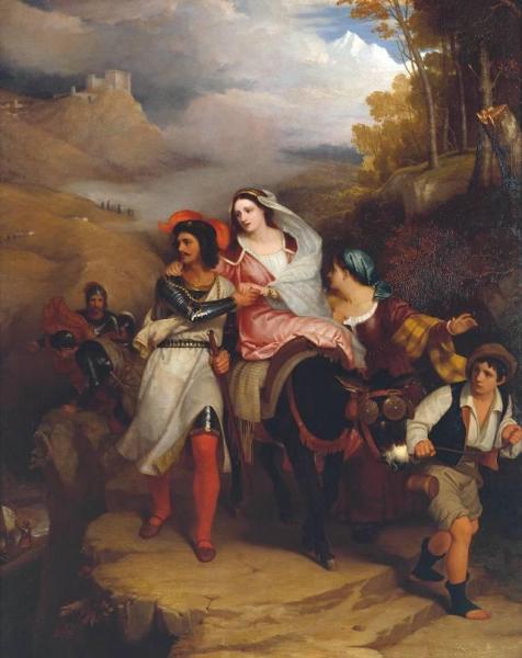 The Escape Of Francesco Novello Di Carrara, With His Wife, From The Duke Of Milan by Charles Lock Eastlake