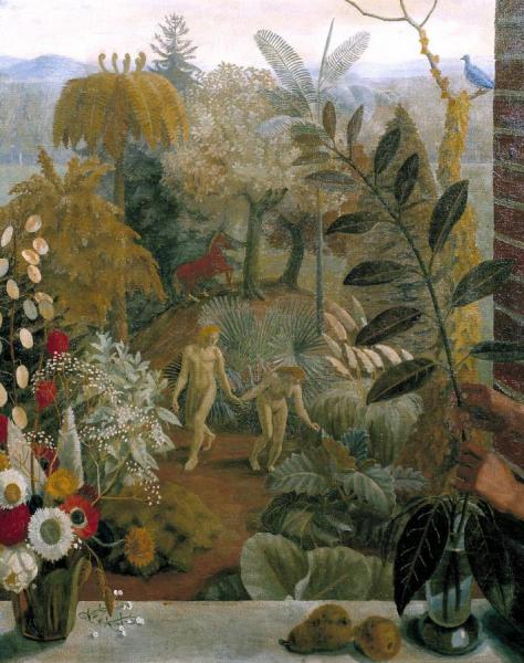 Adam And Eve In The Garden Of Eden by Charles Mahoney