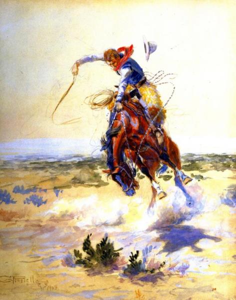 A Bad Hoss by Charles Marion Russell