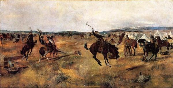 Breaking Camp by Charles Marion Russell