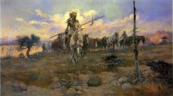 Bringing Home The Spoils by Charles Marion Russell