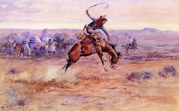 Charles Marion Russell Bucking Bronco