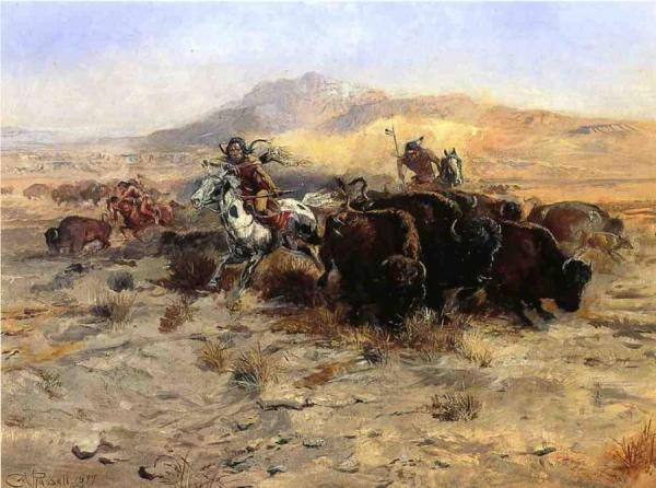 Charles Marion Russell Buffalo Hunt