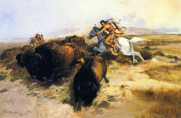 Buffalo Hunt by Charles Marion Russell