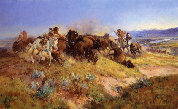 Buffalo Hunt No.40 by Charles Marion Russell