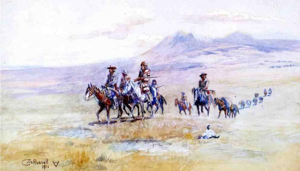 Coming Across The Plain by Charles Marion Russell