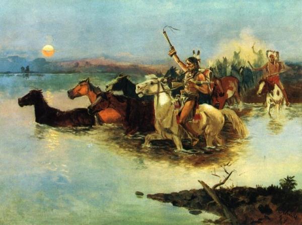 Crossing The Range by Charles Marion Russell