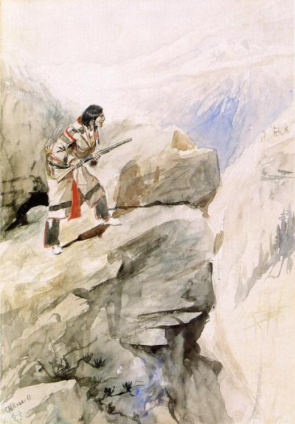 Crow Sheep Hunter by Charles Marion Russell