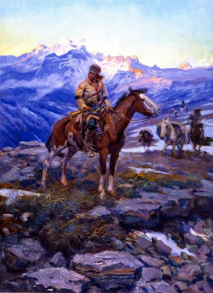 Free Trappers by Charles Marion Russell