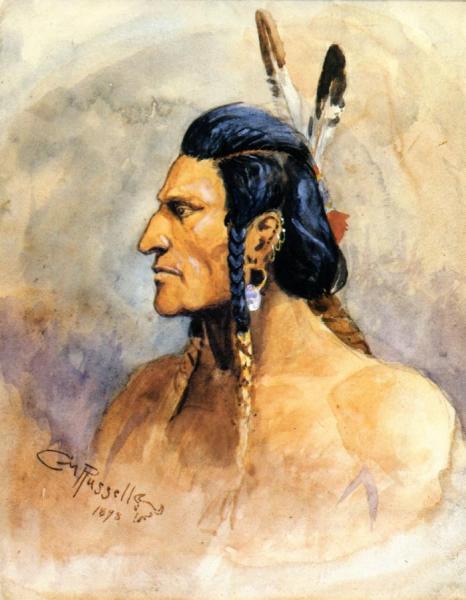 Indian Brave by Charles Marion Russell
