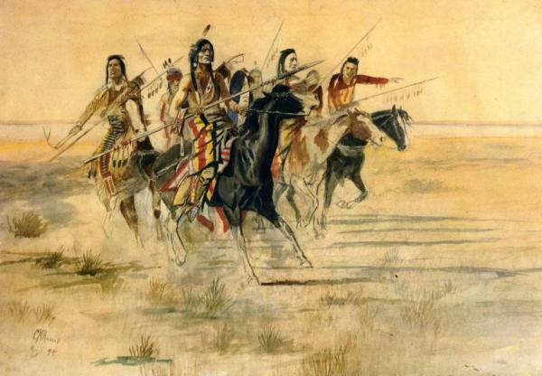 Indian Hunt by Charles Marion Russell