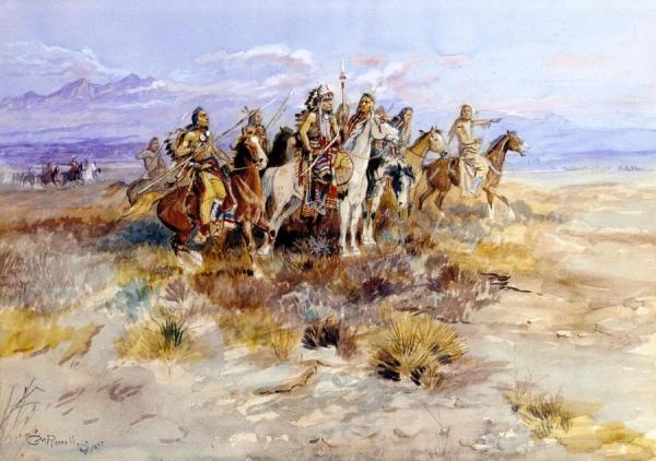 Indian Scouting Party by Charles Marion Russell