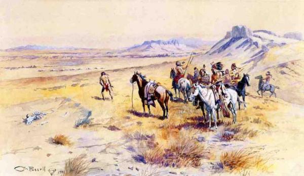 Indian War Party by Charles Marion Russell