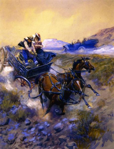 Life Saver by Charles Marion Russell Oil Painting Reproductions
