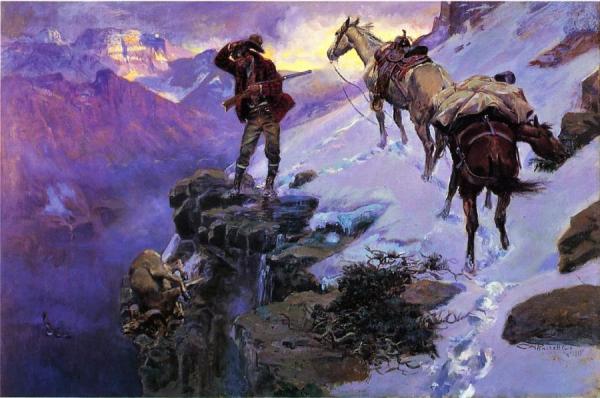 Meat's Not Meat Till It's In The Pan by Charles Marion Russell