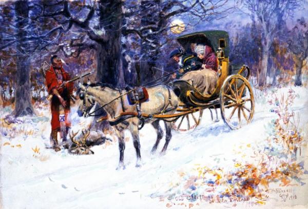 Charles Marion Russell Old Christmas In New England