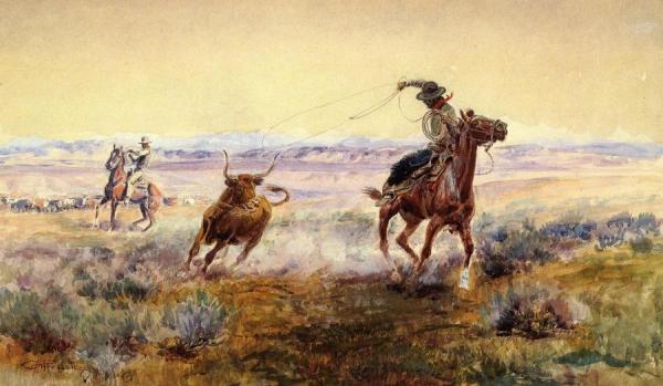Charles Marion Russell On The Pond