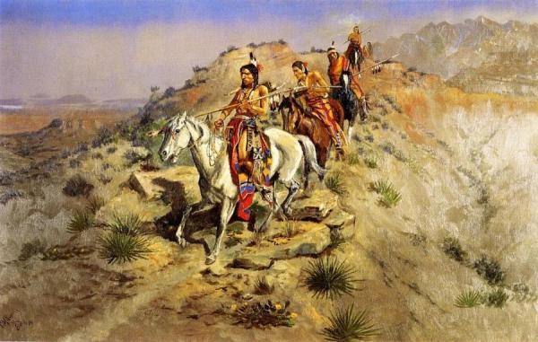 On The Warpath by Charles Marion Russell