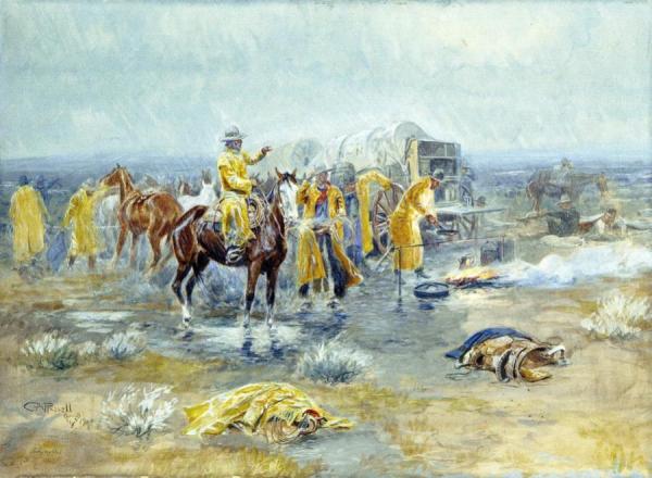 Rainy Morning by Charles Marion Russell