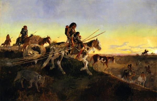 Seeking New Hunting Ground by Charles Marion Russell