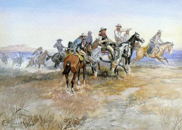 Start Of Roundup by Charles Marion Russell