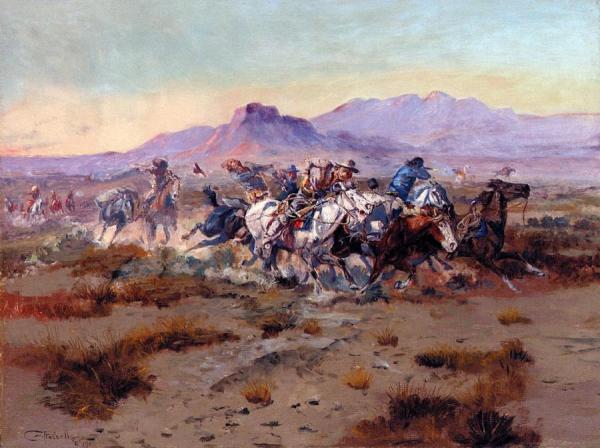The Attack by Charles Marion Russell