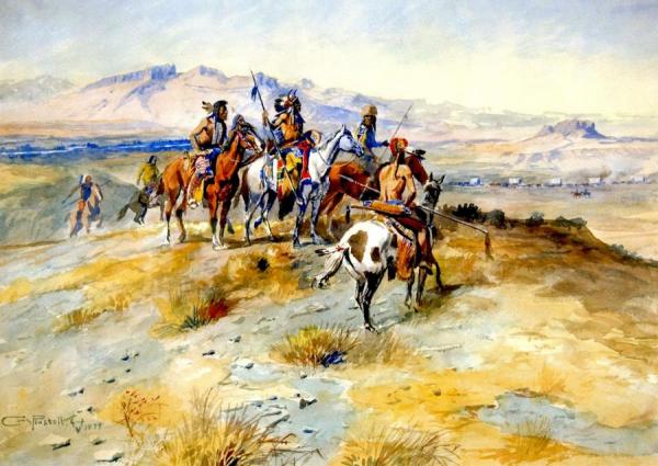 The Coming Of The White Man by Charles Marion Russell