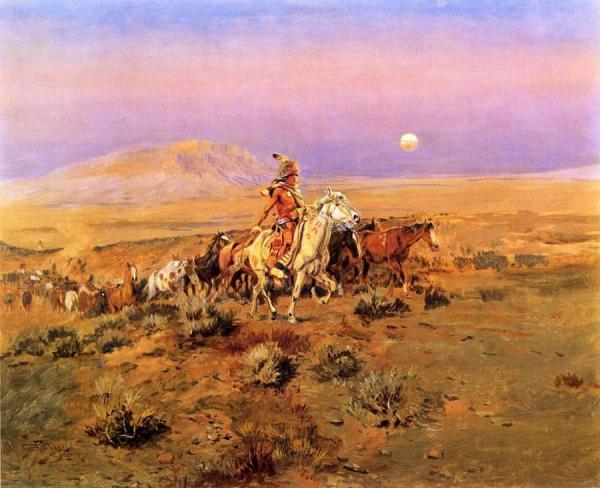 The Horse Thieves by Charles Marion Russell