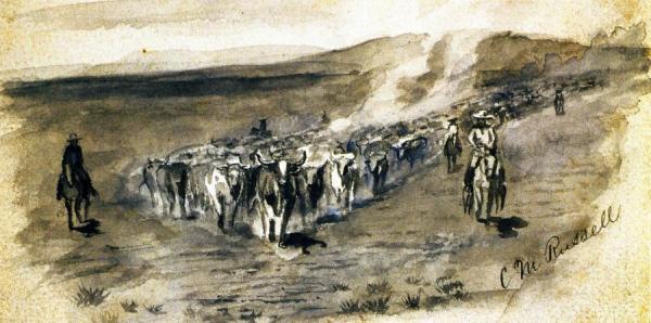 The Roundup by Charles Marion Russell