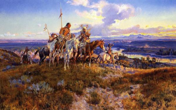 Wagons by Charles Marion Russell