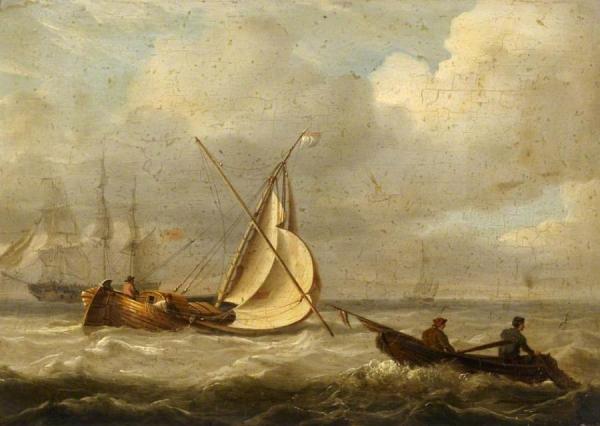 Charles Martin Powell Fishing Boats In A Breeze