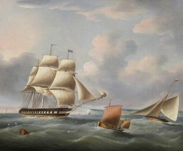 Charles Martin Powell Shipping In The Downs