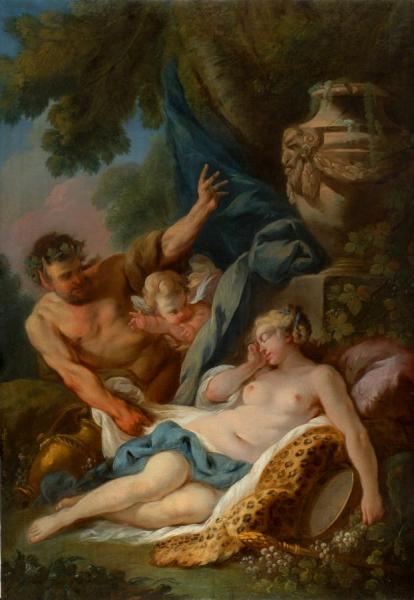 Jupiter And Antiope by Charles-michel-ange Challe Oil Painting Reproductions