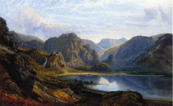 The Head Of Derwentwater And Borrowdale From The Raven Crag Near Barrow by Charles Pettitt