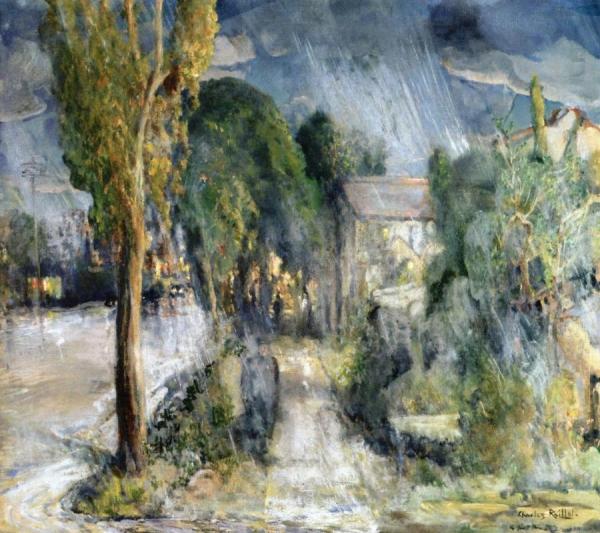 The Street At Night - San Diego by Charles Reiffel