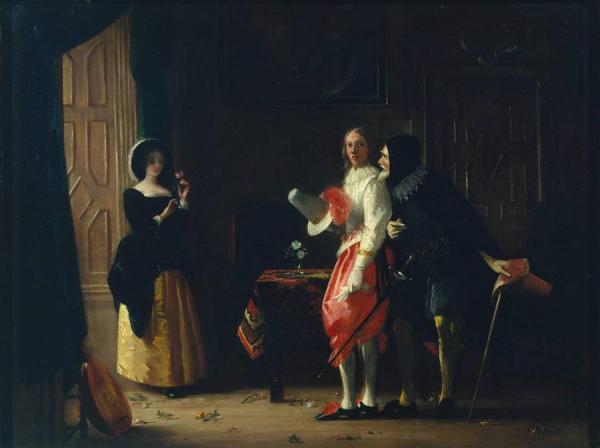 Slender Courting Anne Page by Charles Robert Leslie