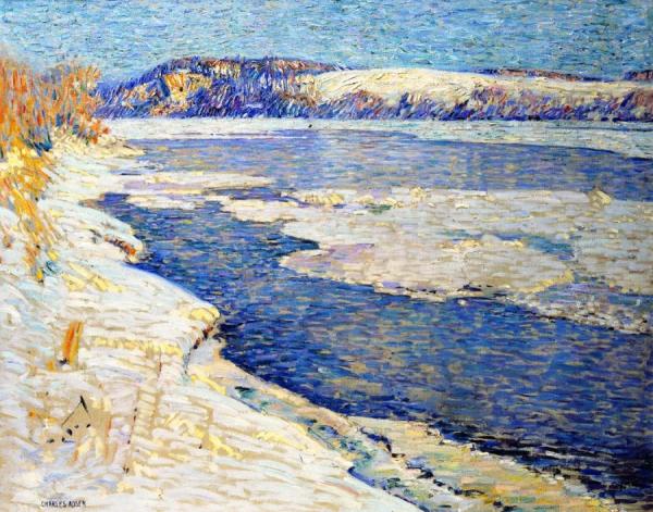 River In Winter by Charles Rosen Oil Painting Reproductions