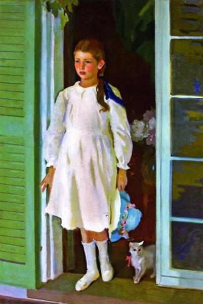 The Piaza Door by Charles S. Hopkinson Oil Painting Reproductions