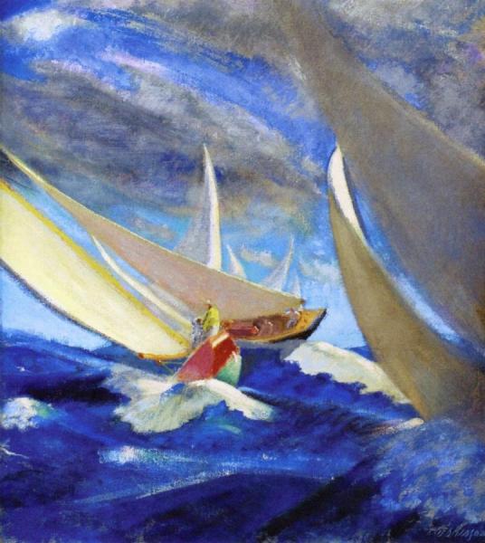 Yacht Races by Charles S. Hopkinson Oil Painting Reproductions