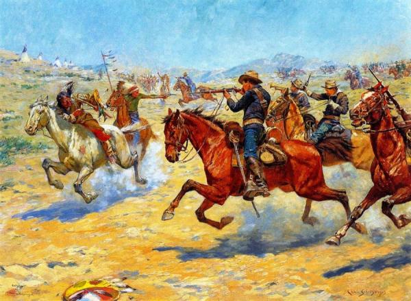 Charles Schreyvogel A Sharp Encounter