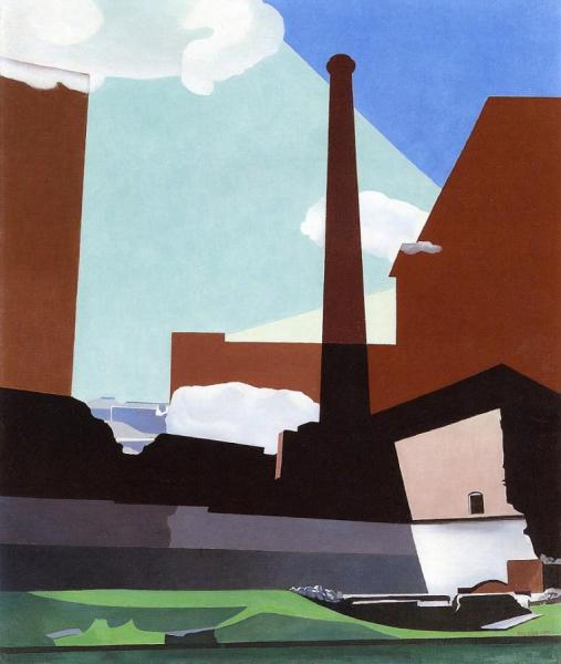 Improvisation On A Mill Town by Charles Sheeler