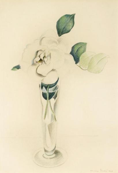 Rose In A Vase by Charles Sheeler