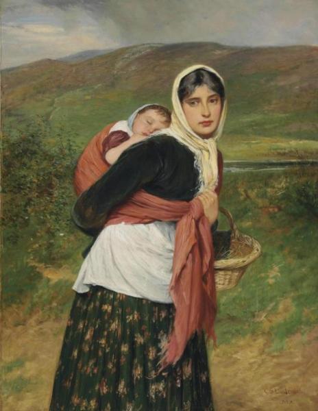 Returning From Market by Charles Sillem Lidderdale