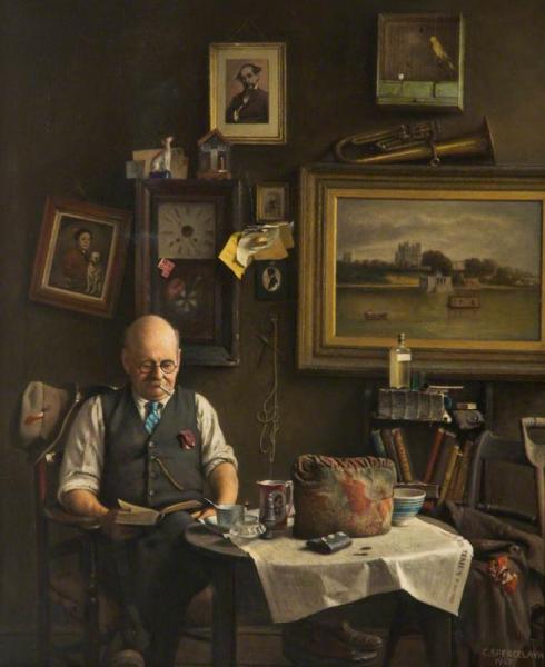 A Lover Of Dickens by Charles Spencelayh