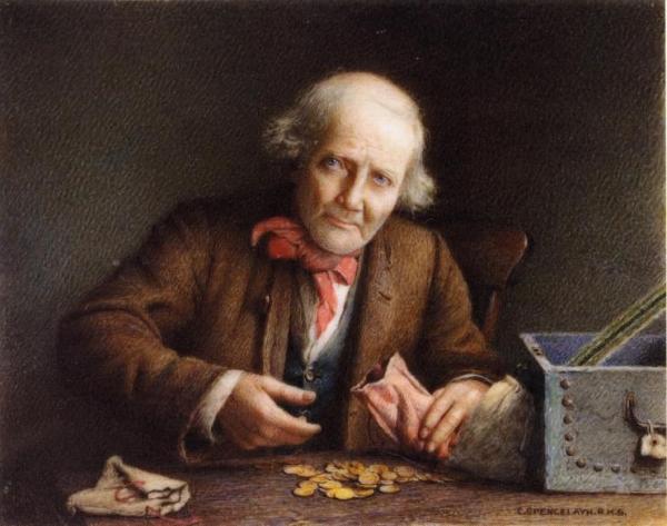 All His Worldly Wealth by Charles Spencelayh