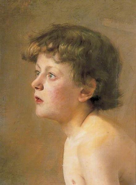 Boy's Head by Charles Spencelayh