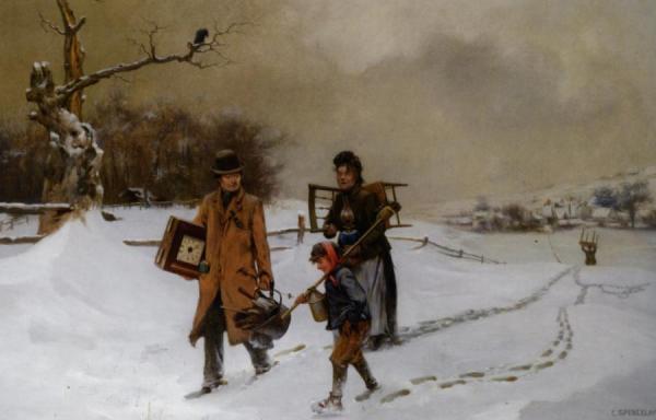 To Winter Lodgings by Charles Spencelayh