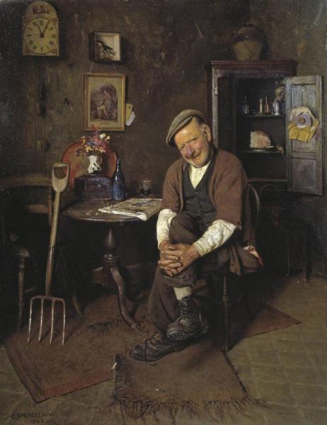 War Or No War, Who Cares? by Charles Spencelayh