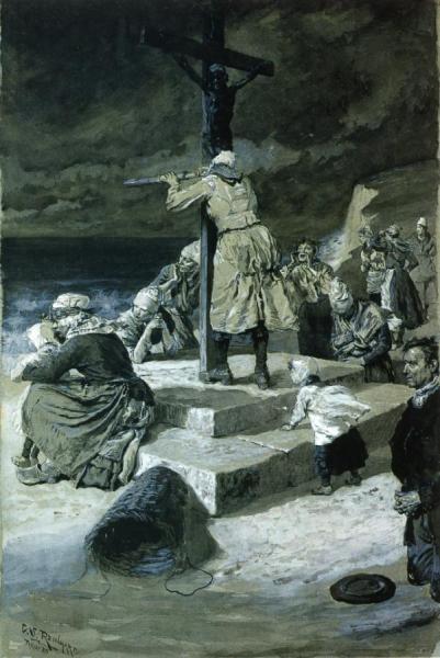 Study For Awaiting The Absent by Charles Stanley Reinhart