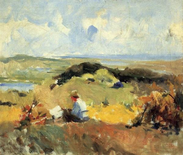Artist In Plein Air by Charles W. Hawthorne Oil Painting Reproductions
